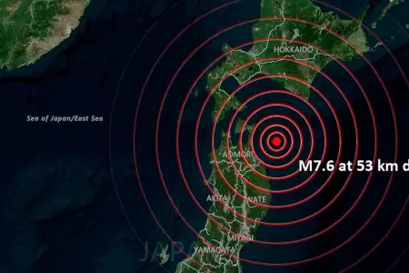 Terremoto de 7.6 sacude Japn.
