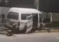 San Juan de Lurigancho: 10 personas heridas deja el violento choque de una combi informal contra un poste