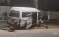 San Juan de Lurigancho: 10 personas heridas deja el violento choque de una combi informal contra un poste