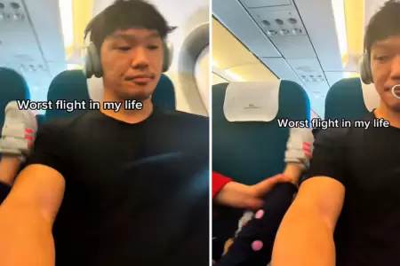 Joven grab cmo una nia lo pate mientras la mam se rea.