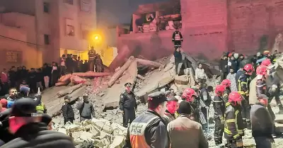 Derrumbe de edificios en Marruecos.