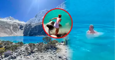 Turistas violaron restricciones y se sumergieron en lagunas protegidas.