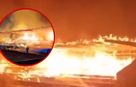 Estadio qued devastado tras incendio