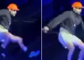 Bad Bunny cae aparatosamente durante su concierto en Mxico y queda tendido en el suelo