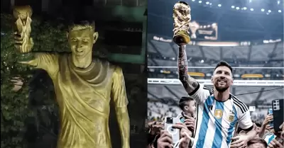 Construyen imponente estatua de Messi en India