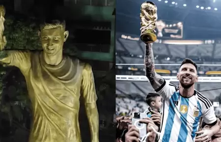 Construyen imponente estatua de Messi en India