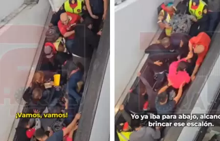 Accidente en escalera elctrica caus tensin en pasajeros