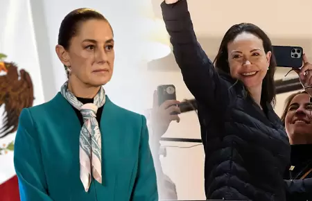 Claudia Sheinbaum emiti polmica opinin sobre el Nobel a Mara Corina Machado.