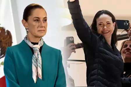 Claudia Sheinbaum emiti polmica opinin sobre el Nobel a Mara Corina Machado.