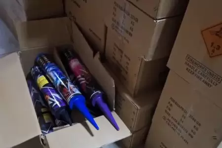 PNP incauta pirotcnicos en VMT