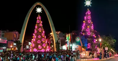 Este 2025, una regi�n del sur instal� el �rbol de Navidad m�s grande del Per�.