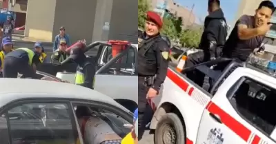 Hombre fue atacado dentro de su auto cerca de la estaci�n Bay�var en SJL.