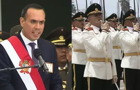 Presidente Jos� Jer� en ceremonia de graduaci�n de Escuela Militar de Chorrillos