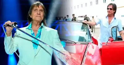 Roberto Carlos sufre accidente automovil�stico.