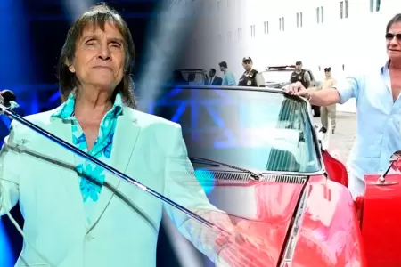 Roberto Carlos sufre accidente automovil�stico.