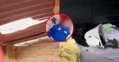 Beb� salva de morir tras caerle macetero desde un tercer piso