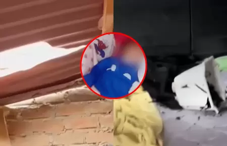 Beb� salva de morir tras caerle macetero desde un tercer piso