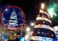 Sin presencia de la alcaldesa, Chiclayo reenciende su �rbol navide�o con nuevo dise�o tras fuerte pol�mica