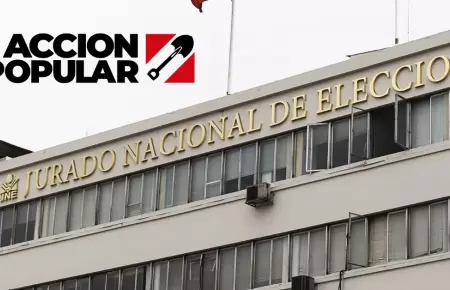 JNE formaliza nulidad de elecciones internas de Acci�n Popular en resoluci�n ofi