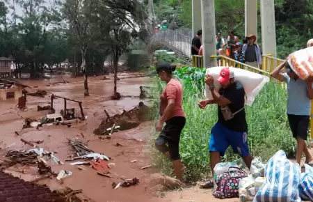 Desborde de r�o en Bolivia deja fallecidos y damnificados.