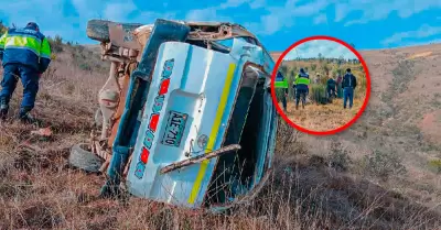 Fatal accidente en Otuzco deja 4 muertos y 8 heridos.