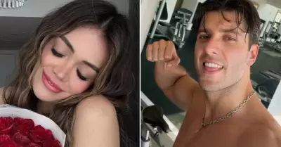 Mayra Go�i es ampayada con Rodrigo Brand