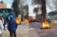 Trabajadores mineros BLOQUEAN la carretera Panamericana Sur en Arequipa por debate del Reinfo