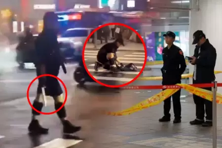 Sujeto llam� la atenci�n de la gente con bombas de humo para luego atacarlos con