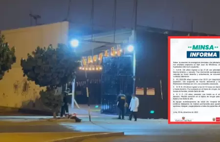 Minsa informa de estado de salud de heridos por explosivo