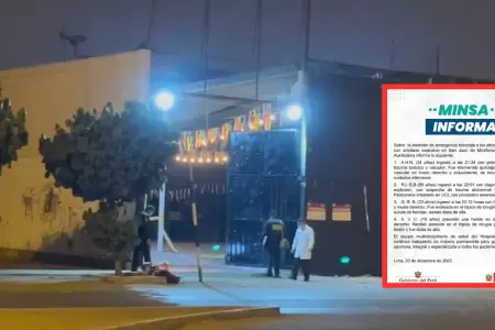 Minsa informa de estado de salud de heridos por explosivo