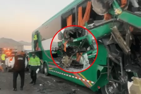 Colisi�n de buses interprovinciales en Casma deja al menos 28 heridos