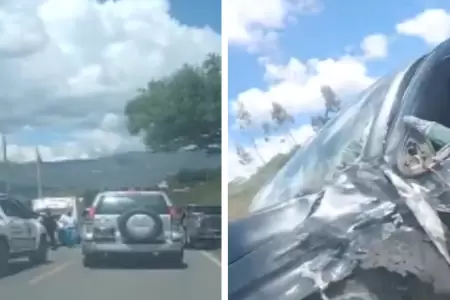 Accidente vehicular en Chachapoyas entre dos veh�culos