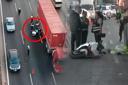 Joven habr�a tratado de adelantar al cami�n, terminando por quedar atrapado entr