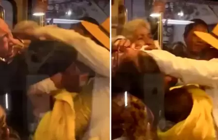 Mujeres pelean en L�nea 2 del Metro.