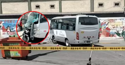 Motociclista fallecer tras ser arrollado por c�ster en Arequipa
