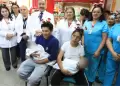 Milagro en v�speras de Navidad: Gemelas unidas por la espalda fueron separadas en el INSN de San Borja