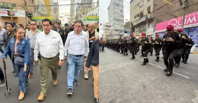 Se realiz� operativo de control de seguridad en emporio comercial de gamarra.