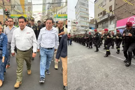 Se realiz� operativo de control de seguridad en emporio comercial de gamarra.