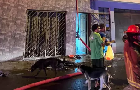 Incendio en vivienda de San Luis