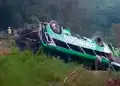 Tragedia en Nochebuena: Volcadura de bus dej� al menos 8 fallecidos y m�s de 10 heridos