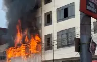 R�mac: Incendio de grandes proporciones consume un edificio en la Av. Francisco Pizarro