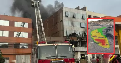 Senamhi monitorea calidad de aire en zona afectada por incendio en el R�mac
