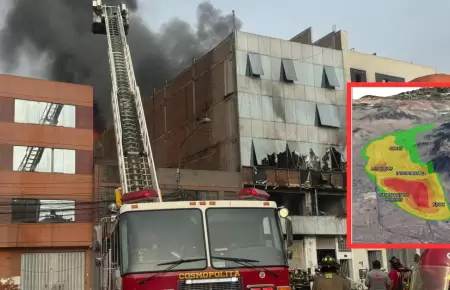 Senamhi monitorea calidad de aire en zona afectada por incendio en el R�mac