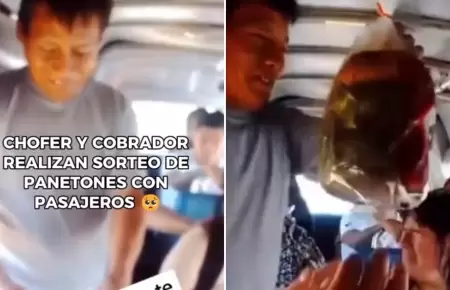 Chofer y cobrador sorprenden a pasajeros
