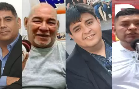 Cuatros periodistas asesinados son de regiones