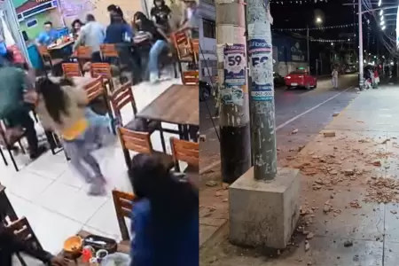 Videos e im�genes impactantes revelan fuerte intensidad del sismo en �ncash.
