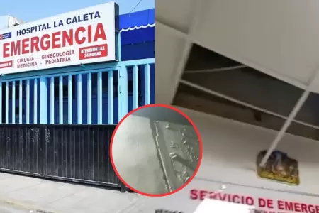 Sismo en Chimbote caus� rotura de una tuber�a que provoc� una inundaci�n en hosp