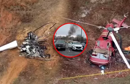 Los helic�pteros eran abordado �nicamente por los pilotos, uno de los cuales mur