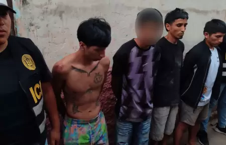 Detenidos de la banda criminal 'Los Mexicanos' que cayeron en Barrios Altos.