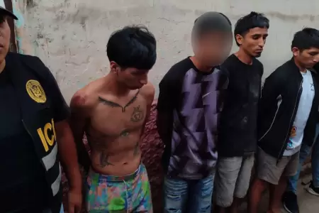 Detenidos de la banda criminal 'Los Mexicanos' que cayeron en Barrios Altos.